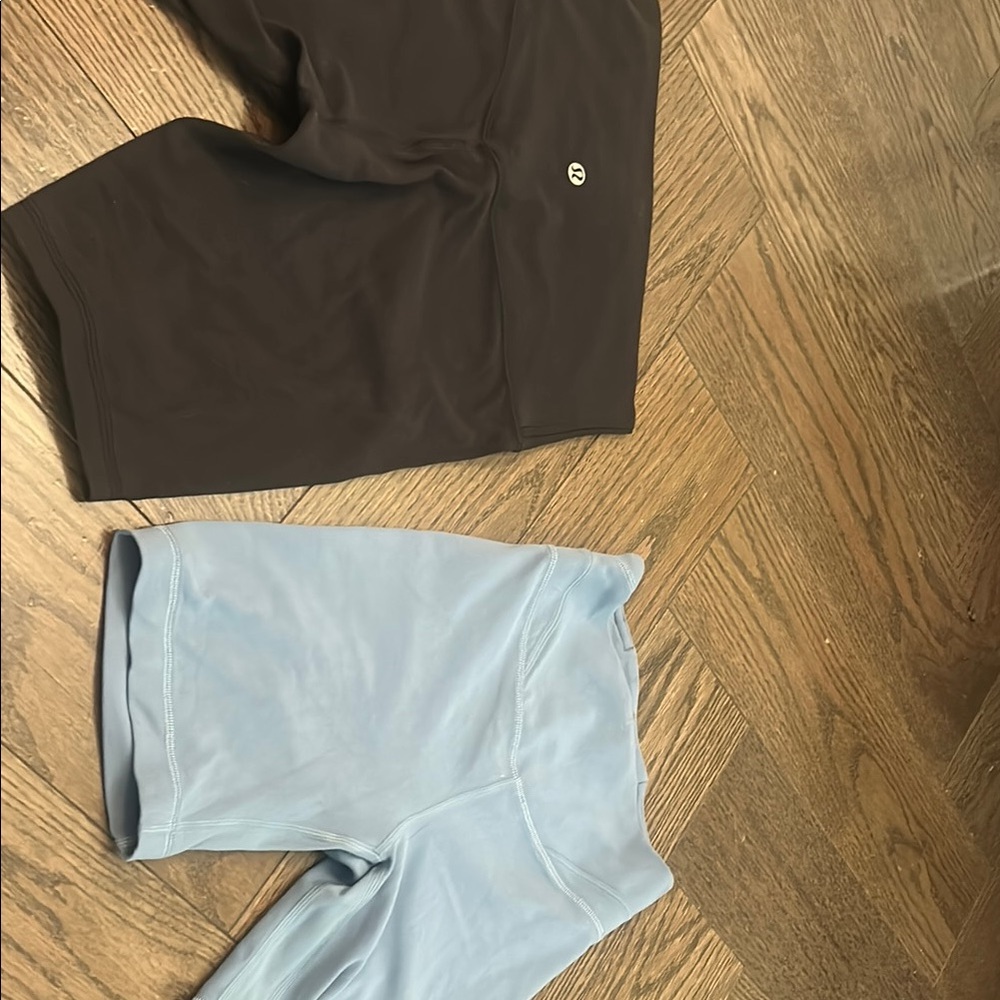 Lululemon Black and Light Blue Activewear Set